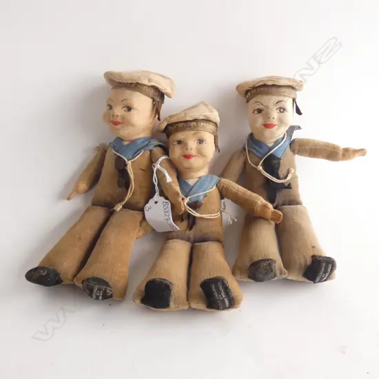 THREE NORAH WELLINGS SAILOR DOLLS L 205MM