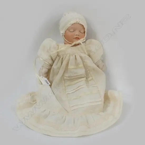 VINTAGE PORCELAIN SLEEPING BABY DOLL