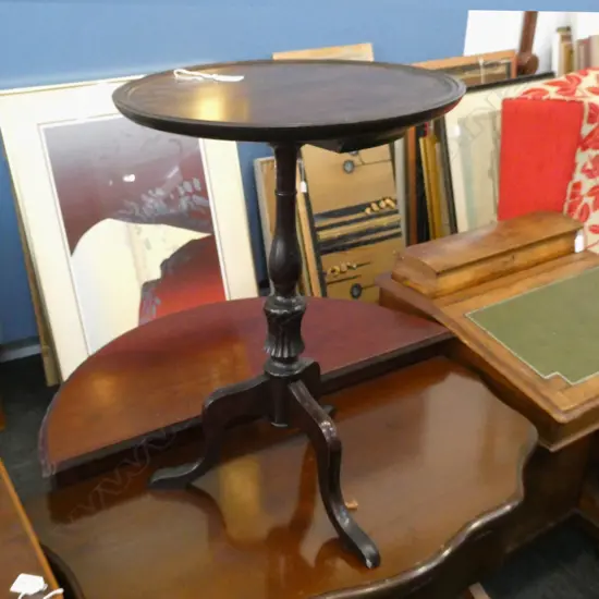 SM MAHOGANY WINE TABLE DIA 395MM