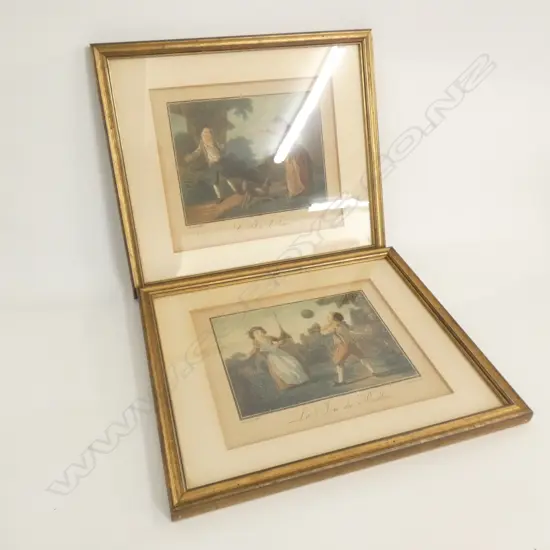 PR OLD FRENCH FRAMED PRINTS 165 X 130MM