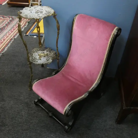 VICTORIAN CHILD'S SLIPPER CHAIR