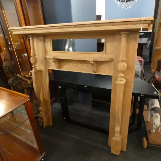 DIPPED KAURI CARVED WOOD  FIRE SURROUNDS & MANTLE L 1580MM Ex Sultan of Brunei 