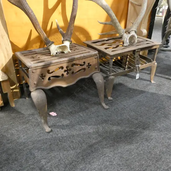 PR GEORGIAN PERIOD WROUGHT IRON FOOTMEN  310 X 455MM