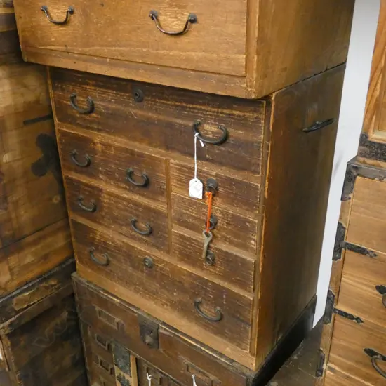 SM VINTAGE JAPANESE KO-DANSU CABINET 7 DRAWER W/ KEY 520 X 290 X 540MM