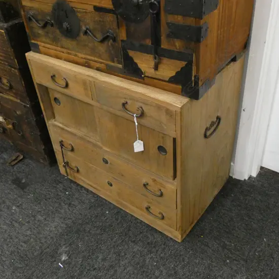 SMALL OLD  JAPANESE TANSU CABINET