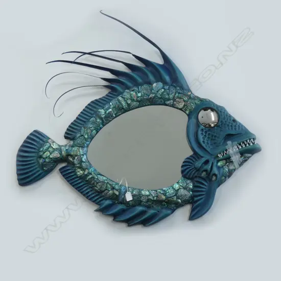 RESIN AND PAUA FRAMED MIRROR