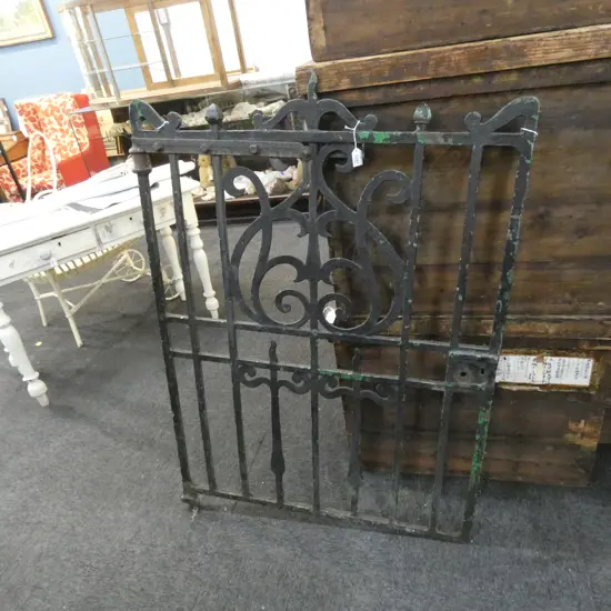 ANTIQUE BLACK CAST IRON GATE 870 X 1240MM