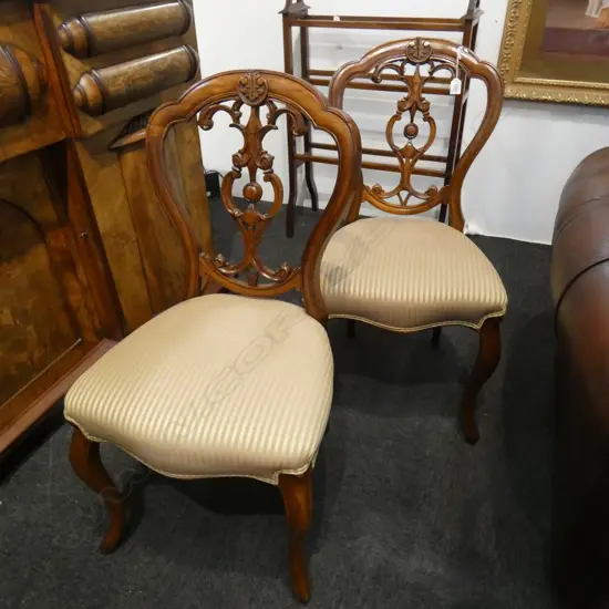PR OF  VICTORIAN BALLOON BACK CHAIRS