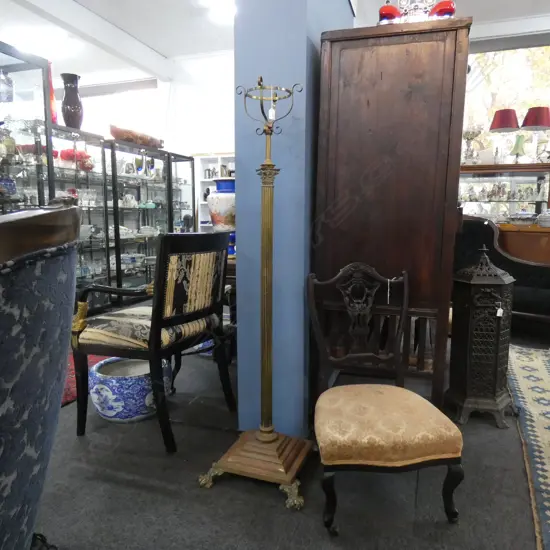 VINTAGE BRASS FLOOR LAMP STAND H. 11450MM