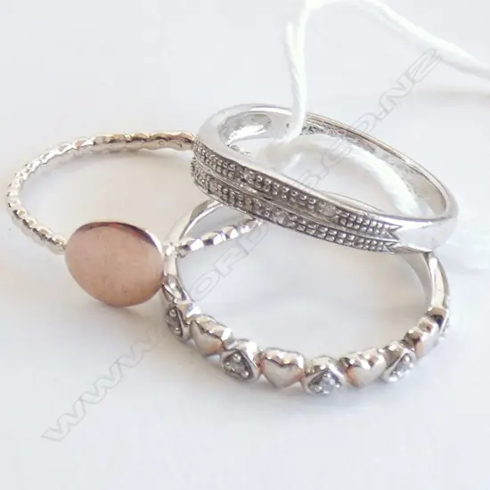 THREE 925 SILVER RINGS