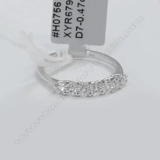 18CT WHITE GOLD AND DIAMOND SET BAND 0.47CT DIAMONDS 2.07gm