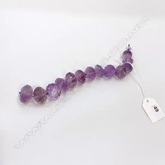 STRING FACETED AMETHYST BEADS 