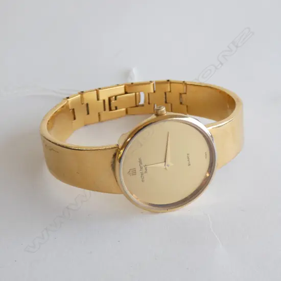 MICHEL HERBELIN FRENCH GOLD PLATED QUARTZ WRISTWATCH