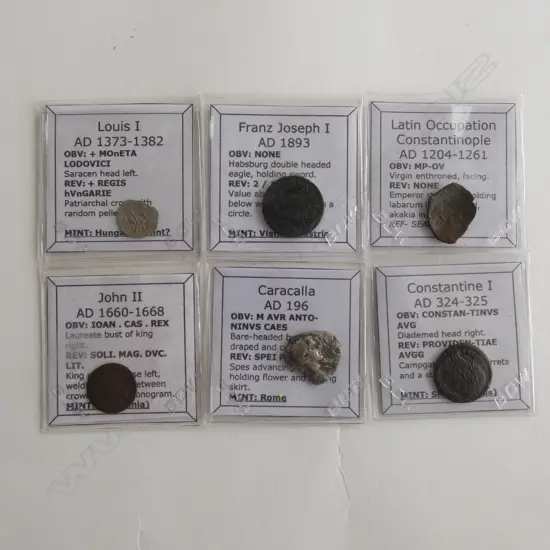 6 X ROMAN COINS WITH DESCRIPTIONS