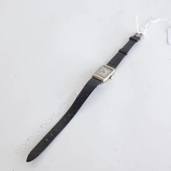 ART DECO ELGIN 14K WHITE GOLD LADY'S COCKTAIL WATCH. WITH 15 JEWEL ELGIN (US) MOVEMENT