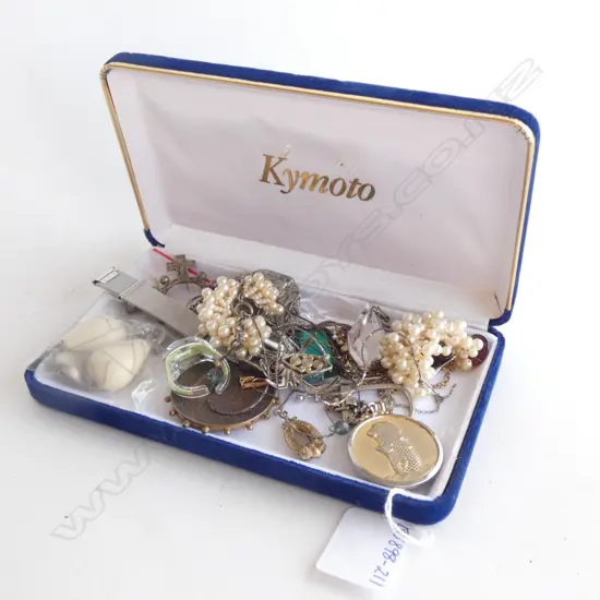 BOX ASST COSTUME JEWELLERY ETC..