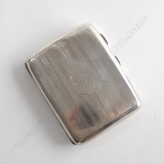 STG SILVER CIGARETTE CASE, B'HAM 1925 70 GRAMS