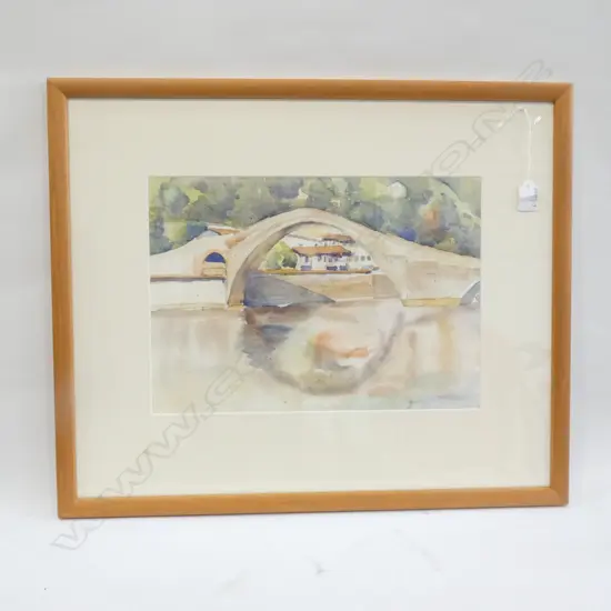 W/C BY DUNCAN HODGSON, ITALIAN CANAL SCENE