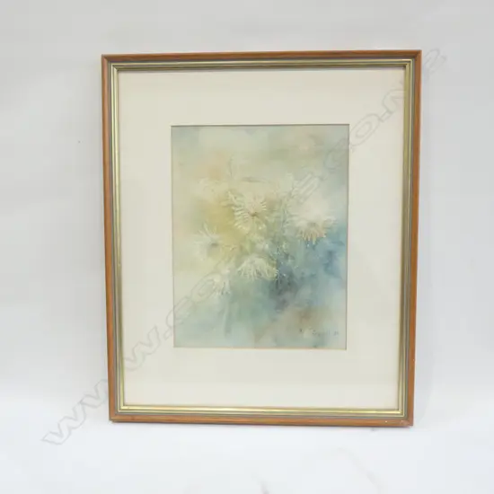 W/C STILLL LIFE SIGNED H. STEGGALL, DATED '85