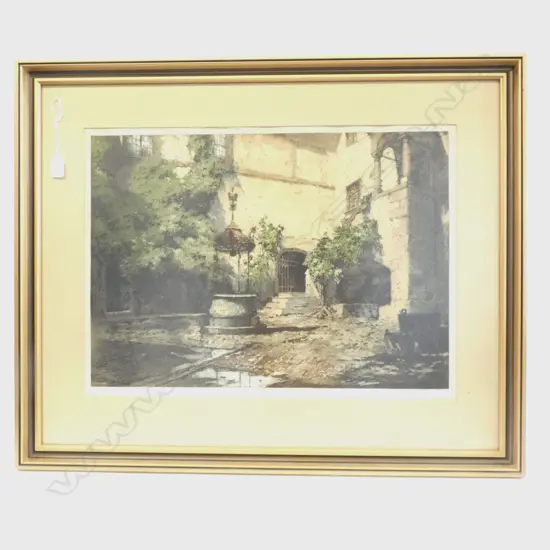 COLOURED ENGRAVING, SEEBENSTEIN CASTLE BY LUIGI KASIMIR