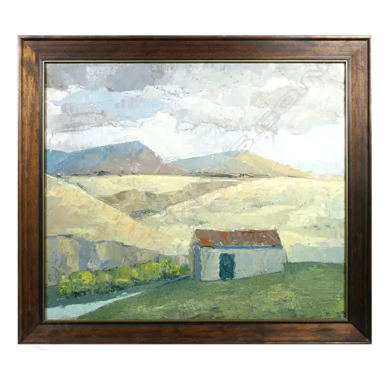 HJ (HUBERT) STRUYK, DAMSEYS PASS, NORTH OTAGO, OIL ON BOARD, SIGNED, DATED '72 & ENTITLED TO VERSO, 295 X 345MM