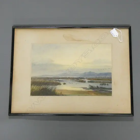 H.HUGHES RICHARDSON W/C MARSH LANDSCAPE 215 X 320mm