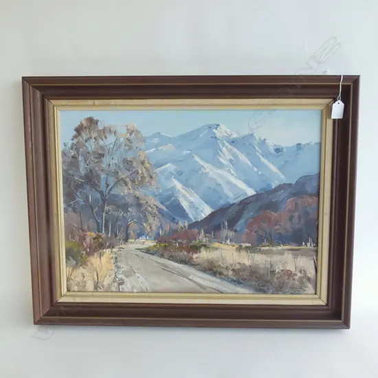 M SOPER 'BROWN PEAK ARROWTOWN' OIL 390x545mm