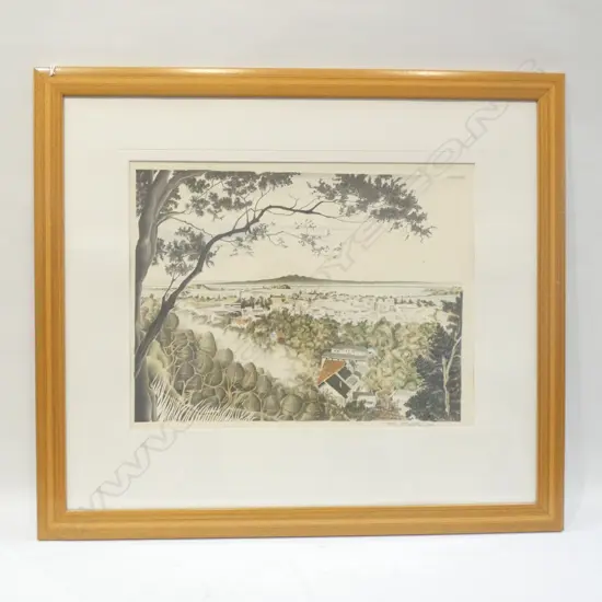 JOHN CRITCHTON AUCKLAND LANDSCAPE PRINT 27/165 '85 340x440mm
