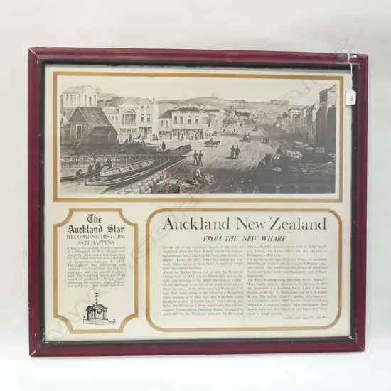 AUCKLAND STAR FRAMED PRINT 750 X 660MM