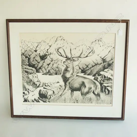 REI HAMON LIMITED EDITION PRINT 'THE STAG' 440 x 560mm