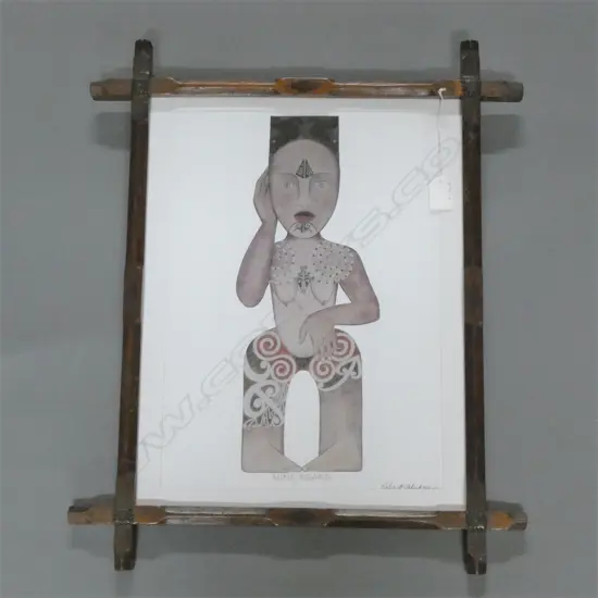 ROBYN KAHUKIWA, 'HINE NGARO', SIGNED PRINT, 430 X 330MM