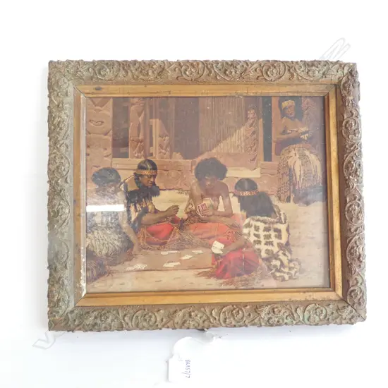 EARLY MAORI PRINT GAME OF CARDS