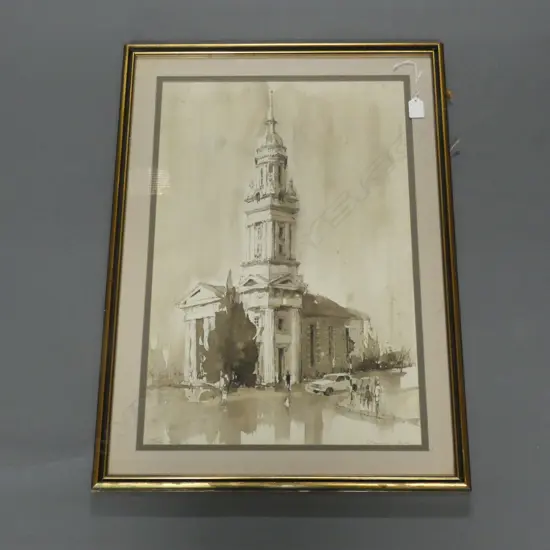 GASTON DE VEL MONOCHROME W/C ST. ANDREWS CHURCH AUCKLAND