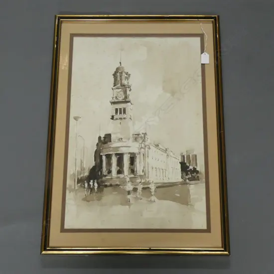 GASTON DE VEL MONOCHROME W/C AUCKLAND TOWN HALL