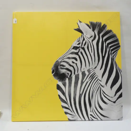 CONTEMPORARY YELLOW ZEBRA PRINT 750mm sq