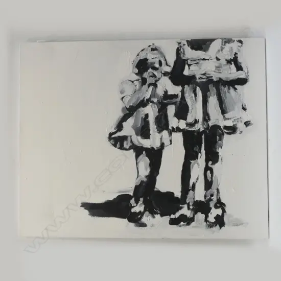 TANIA STEVENS B/W ABSTRACT ACRYLIC 800x1000mm