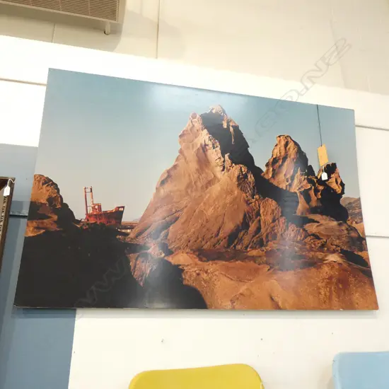 DR SYD MOORE V.LGE PHOTOGRAPH 'LANDFALL EAST WAIRARAPA' 1500 X 1000mm