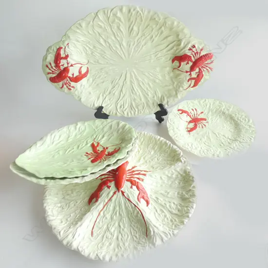 FIVE CARLTON WARE LOBSTER PLATES & PLATTERS INC 1 X L 440MM 1 DIA 340MM