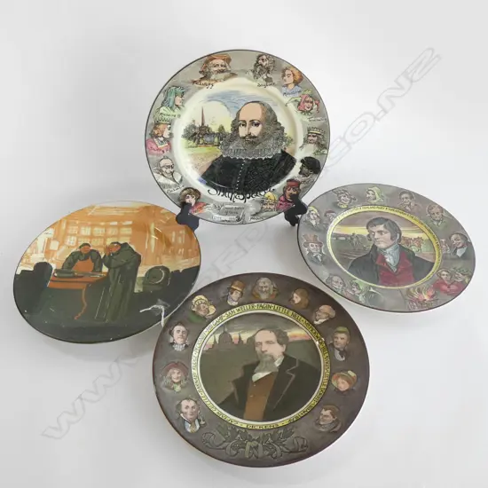 FOUR ROYAL DOULTON SERIES WARE PLATES - DIA  260MM