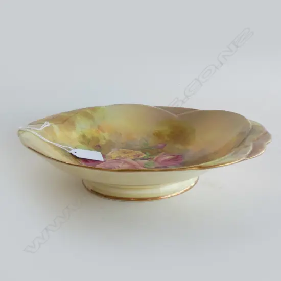 ROYAL WINTON HAND PAINTED BOWL - ROSES BY D AUSTIN 260 X 210MM