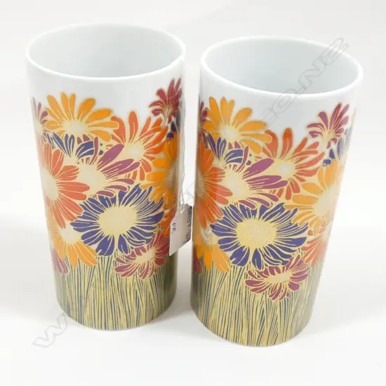 PR ROSENTHAL STUDIO LINE ROSEMONDE NAIRAC FLOWER VASES 185 X 90MM