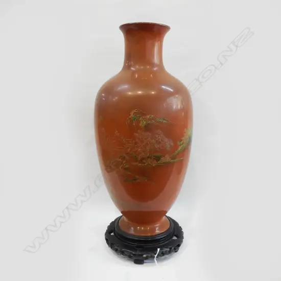 VINTAGE LACQUER WARE VASE H.600mm