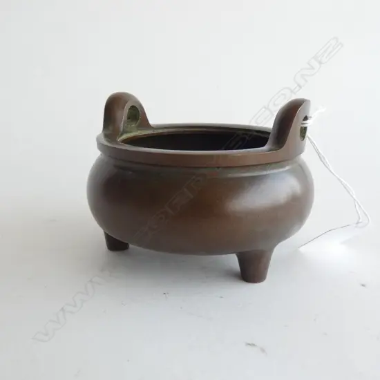 CHINESE BRONZE INCENSE BURNER 105mm dia