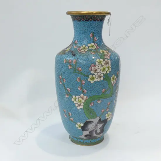 CHERRY BLOSSOM CLOISONNE VASE H.320mm