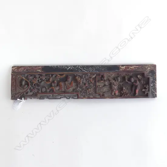 CHINESE ANTIQUE CARVED WOODEN PLAQUE 110x470mm