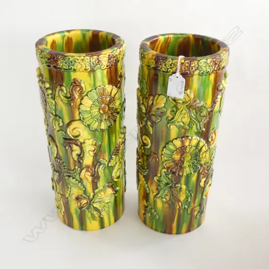 PR JAPANESE AWAJI WARE VASES H.335mm