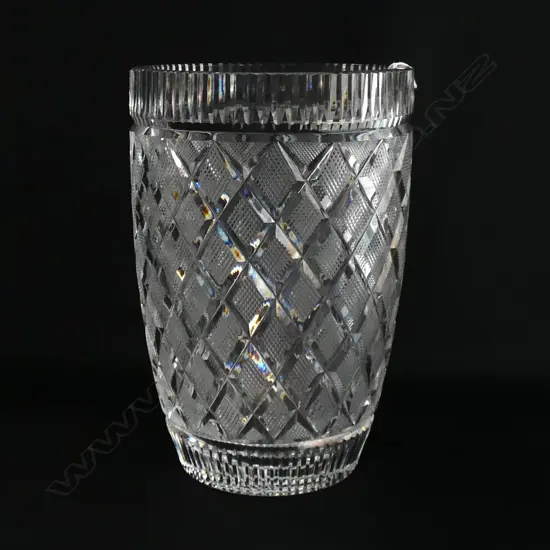WATERFORD HAND CUT CRYSTAL VASE BEAKER FORM