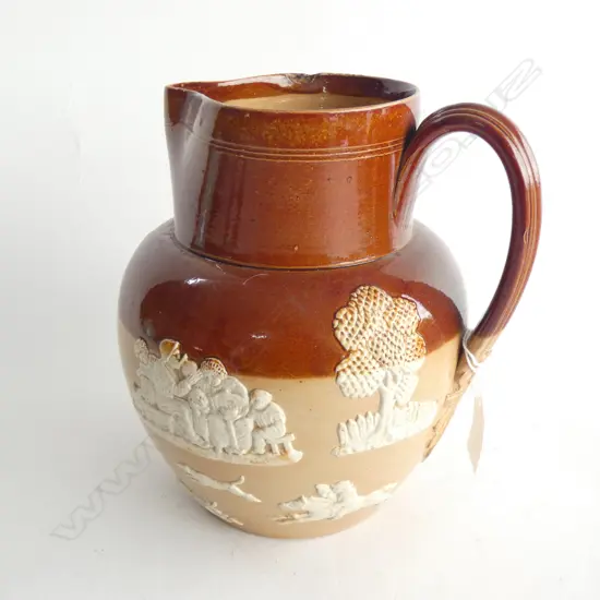 ROYAL DOULTON LAMBETH JUG H. 200MM OLD FLAT CHIP TO RIM