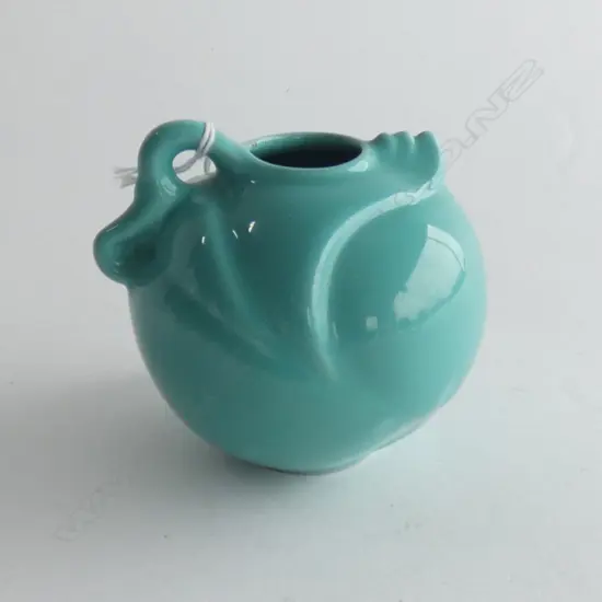 'ZENITH GOUDA' TEAL GLAZED SCULPTED VASE