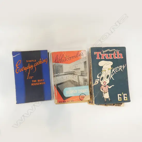 6 VINTAGE COOKBOOKS MARMITE/ NZ TRUTH ETC